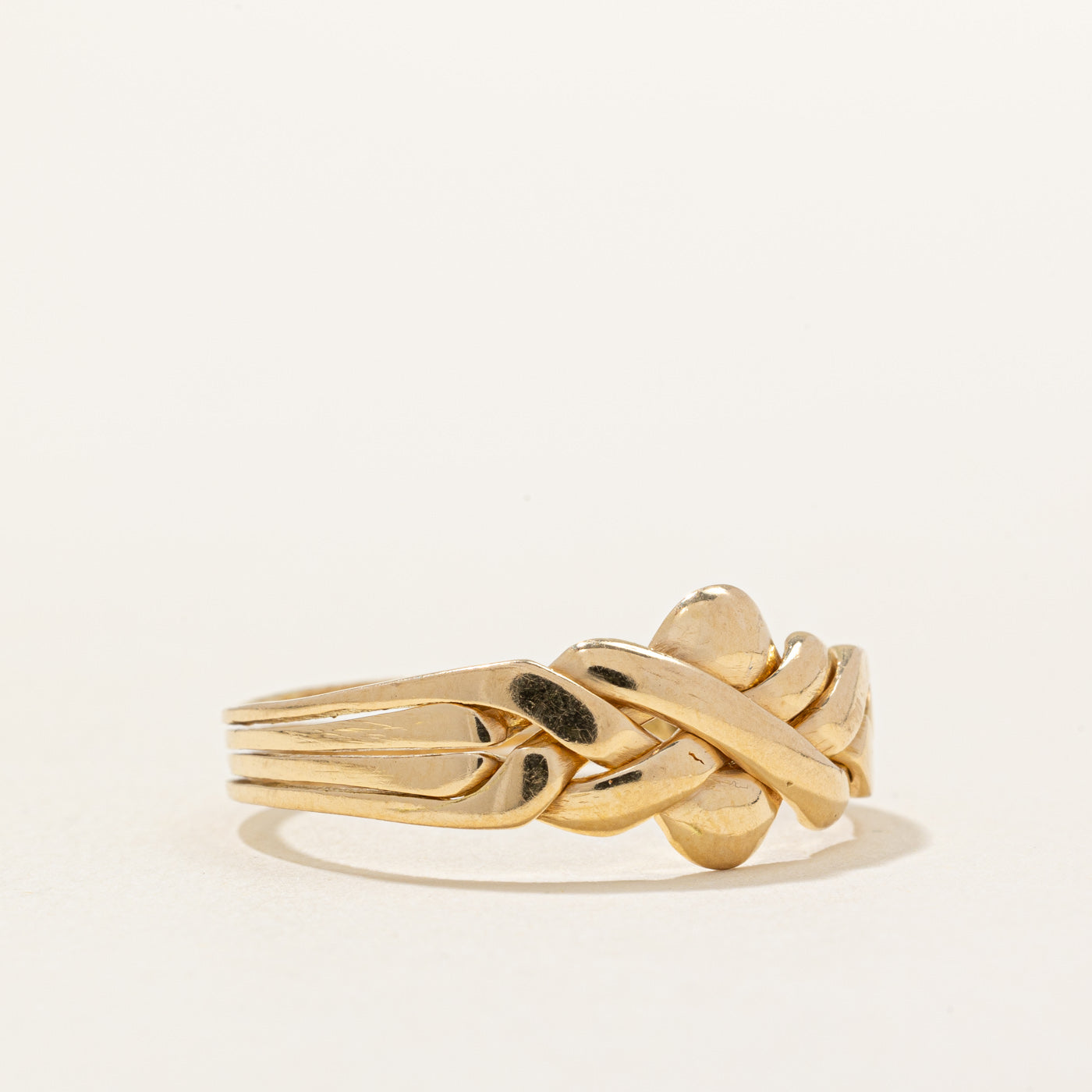 18k Yellow Gold Solved Puzzle Ring | SZ 10.25 |