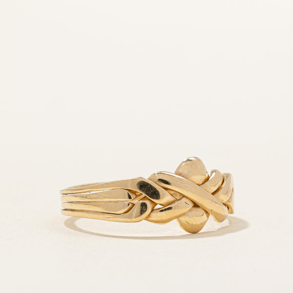 18k Yellow Gold Solved Puzzle Ring | SZ 10.25 |