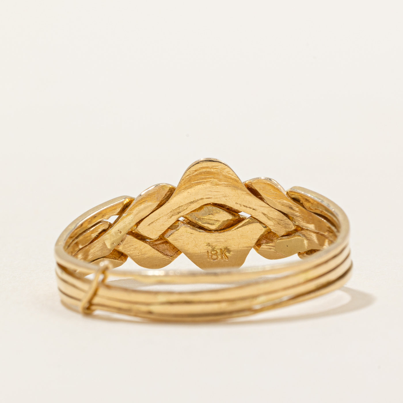 18k Yellow Gold Solved Puzzle Ring | SZ 10.25 |