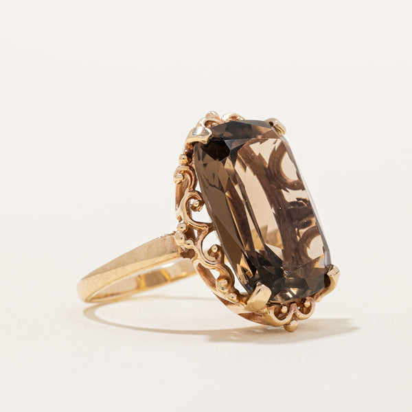 Smoky Quartz Cocktail Ring | 14.00ct | SZ 6.5 |