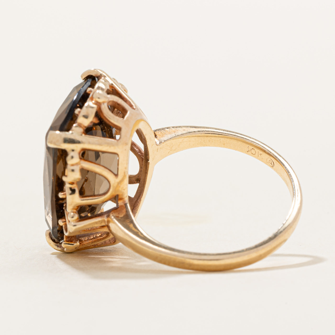 Smoky Quartz Cocktail Ring | 14.00ct | SZ 6.5 |