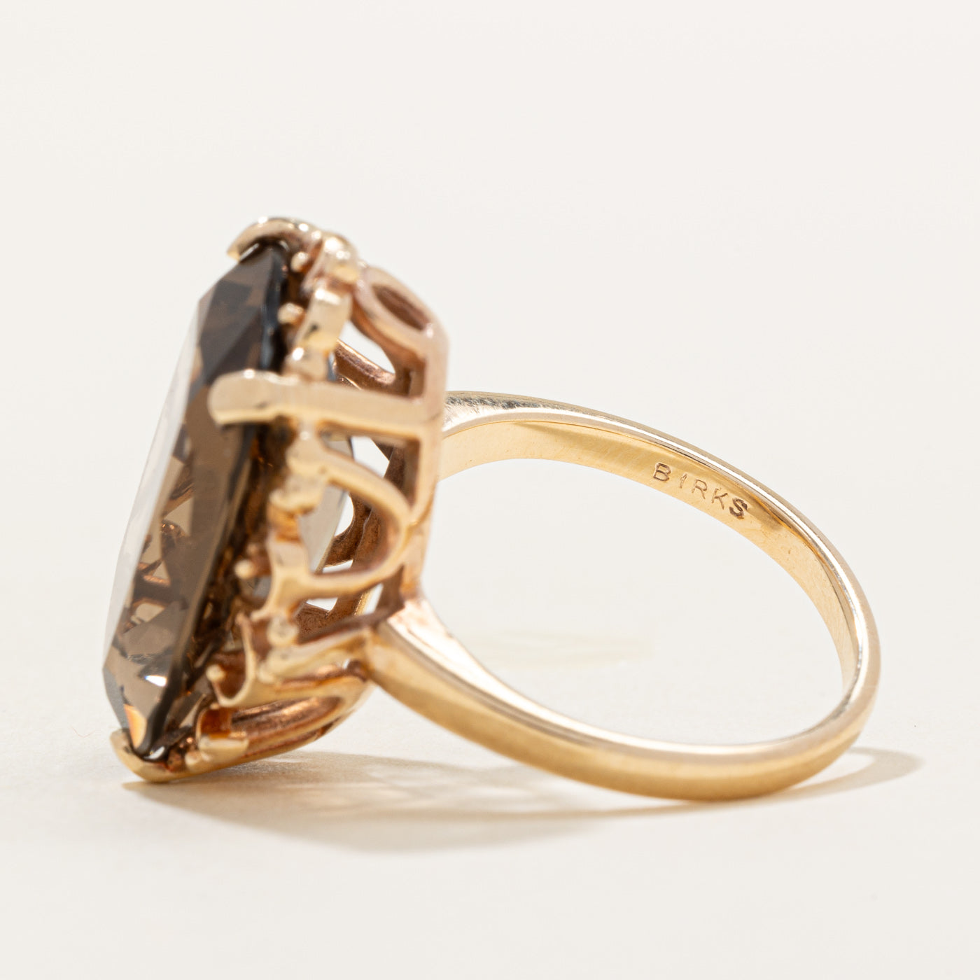 Smoky Quartz Cocktail Ring | 14.00ct | SZ 6.5 |