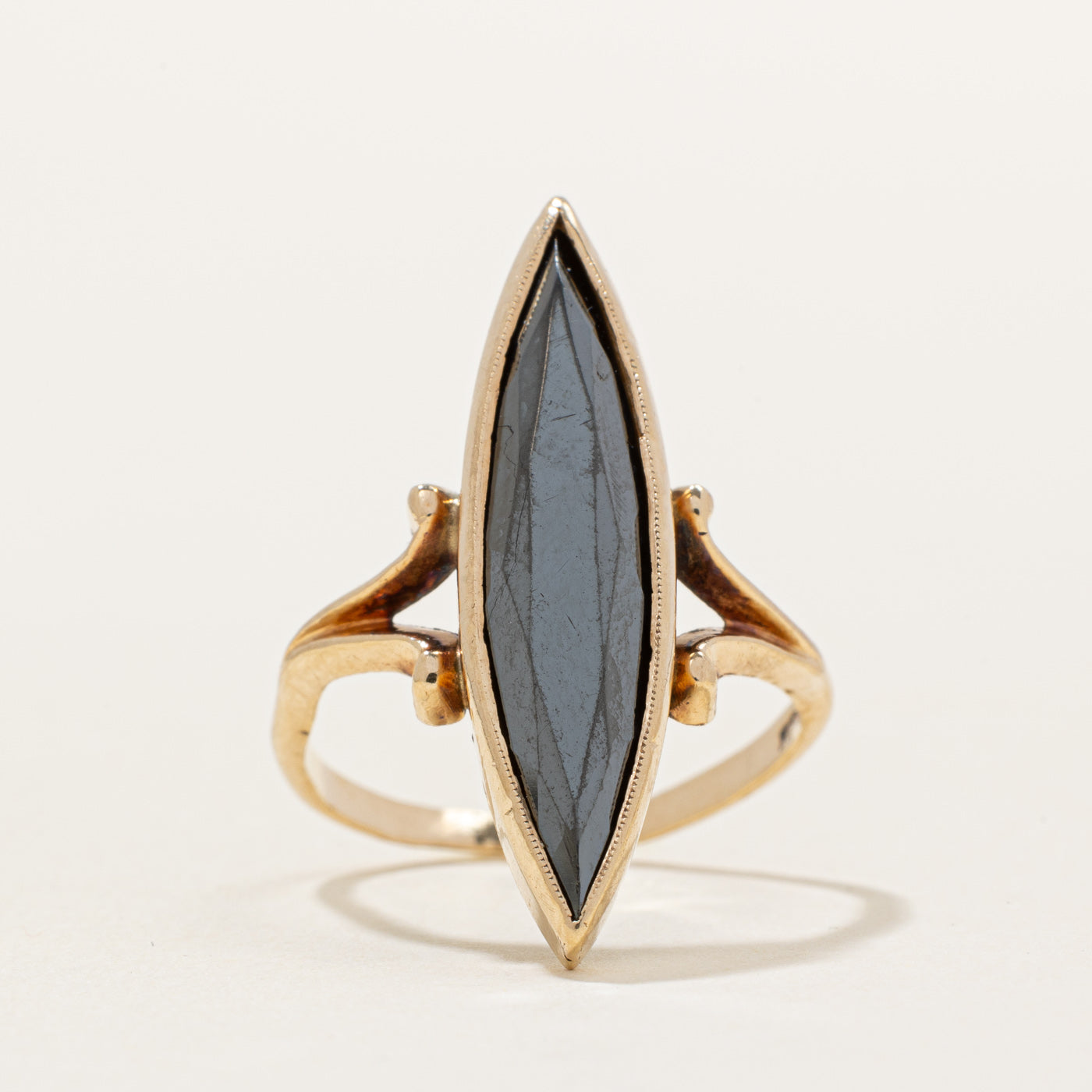 Hematite Navette Ring | 5.25ct | SZ 5.75 |