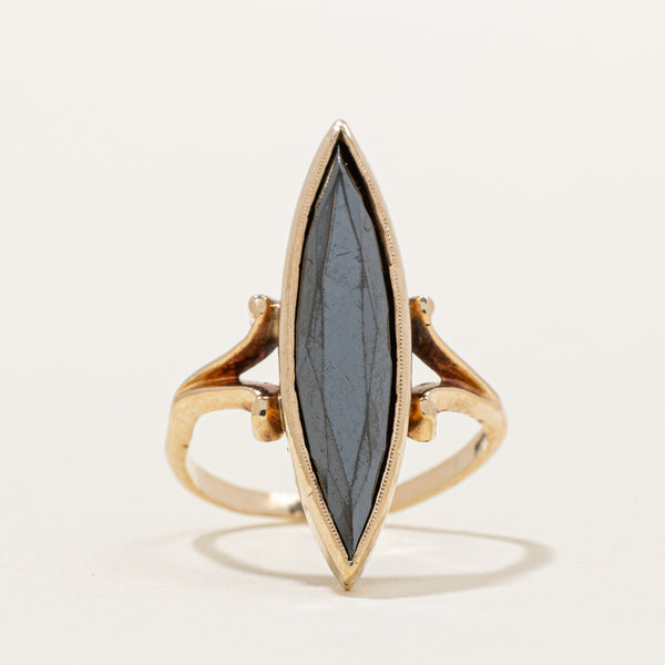 Hematite Navette Ring | 5.25ct | SZ 5.75 |