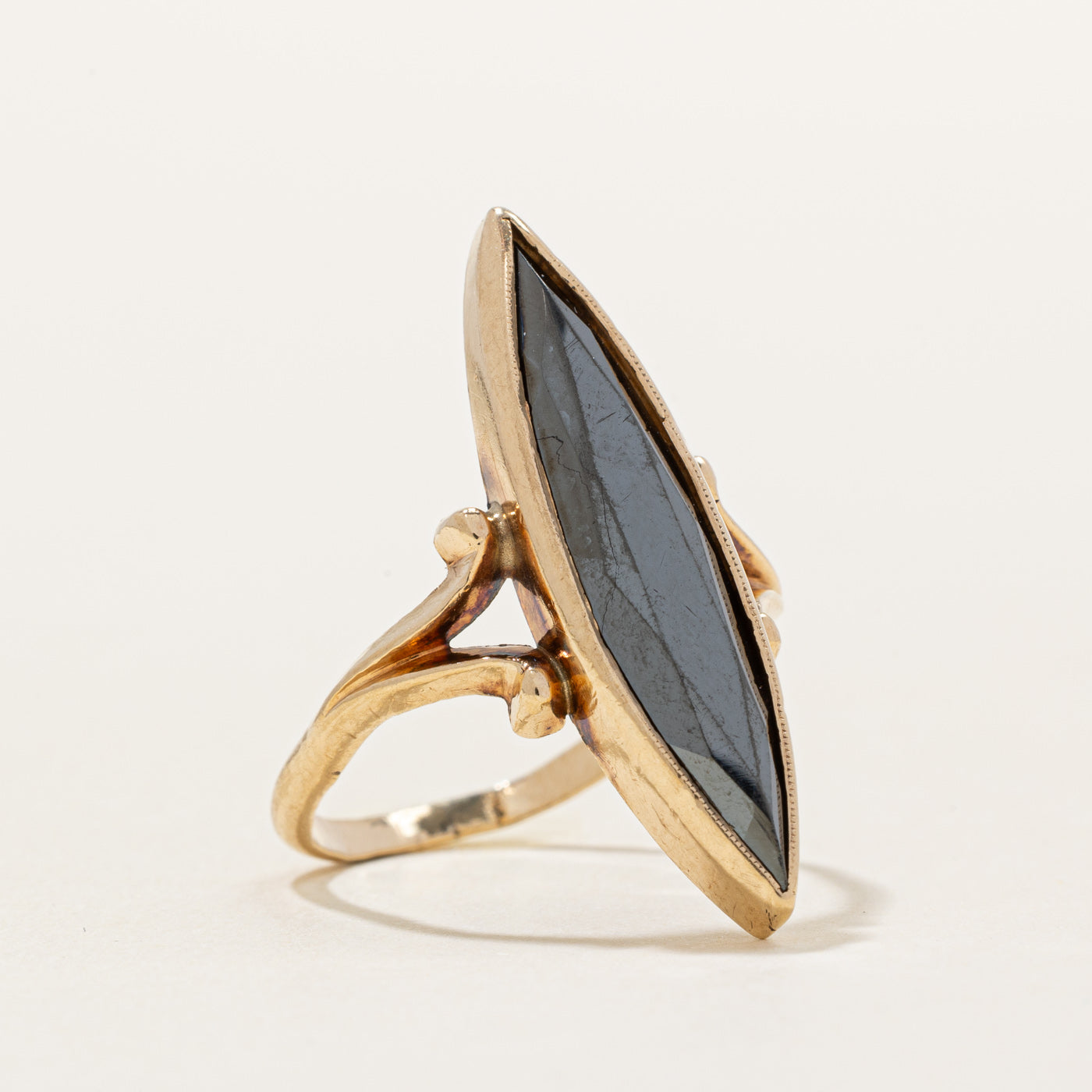 Hematite Navette Ring | 5.25ct | SZ 5.75 |