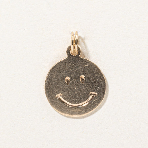 10k Yellow Gold Happy Face Charm