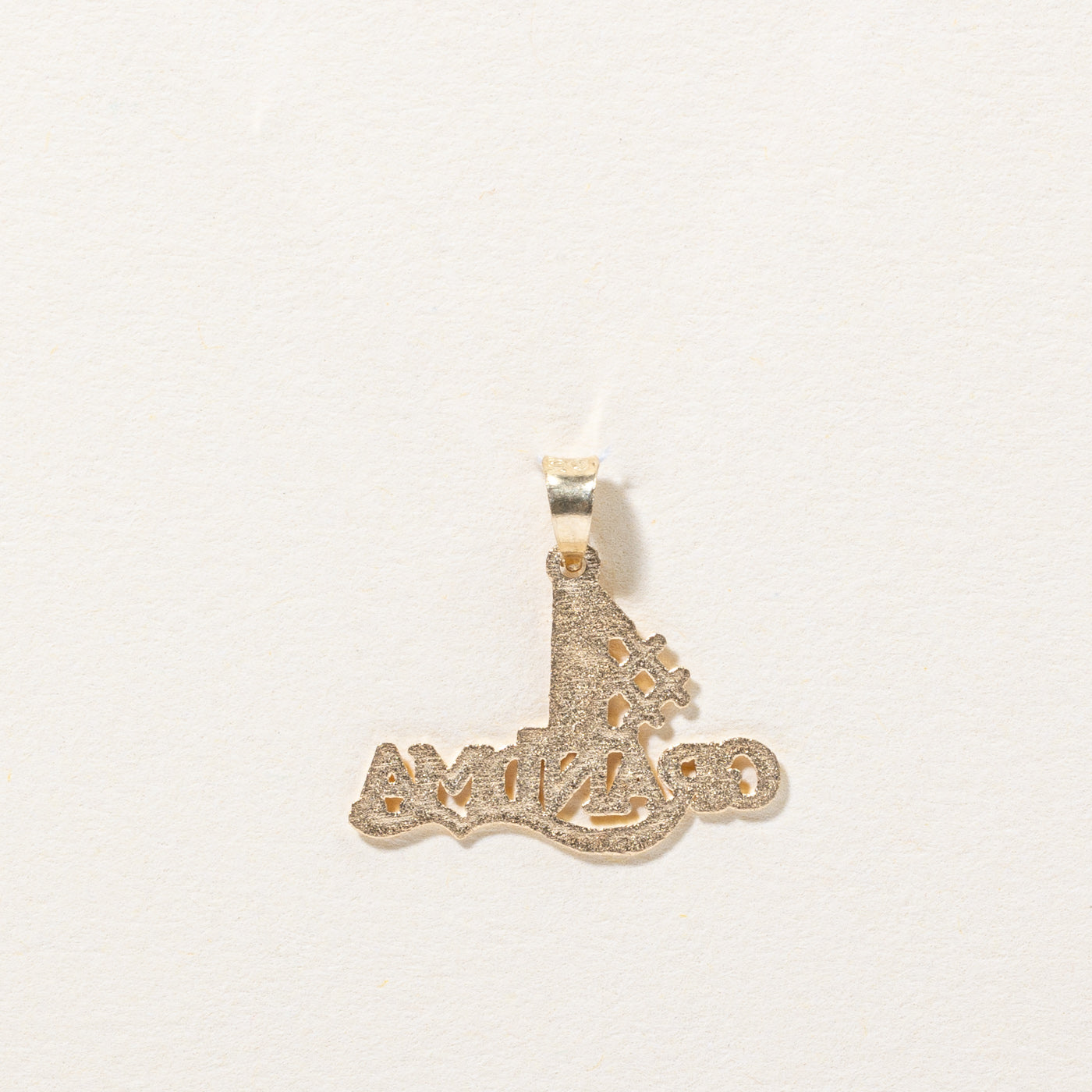 10k Yellow Gold '#1 Grandma' Pendant