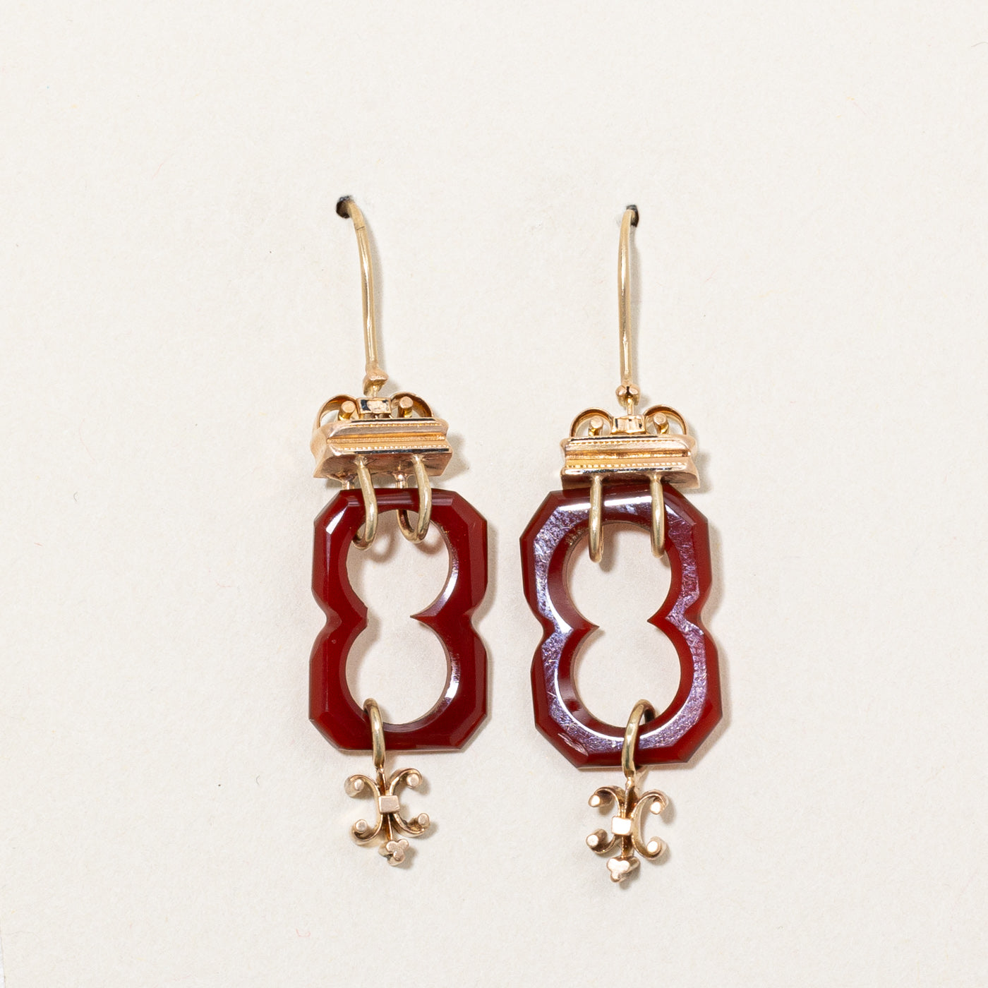 Vintage Carved Carnelian Cocktail Earrings | 6.00ctw |