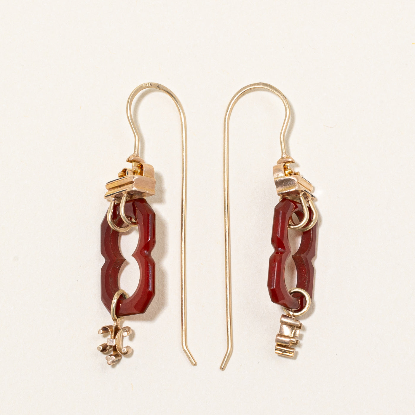 Vintage Carved Carnelian Cocktail Earrings | 6.00ctw |