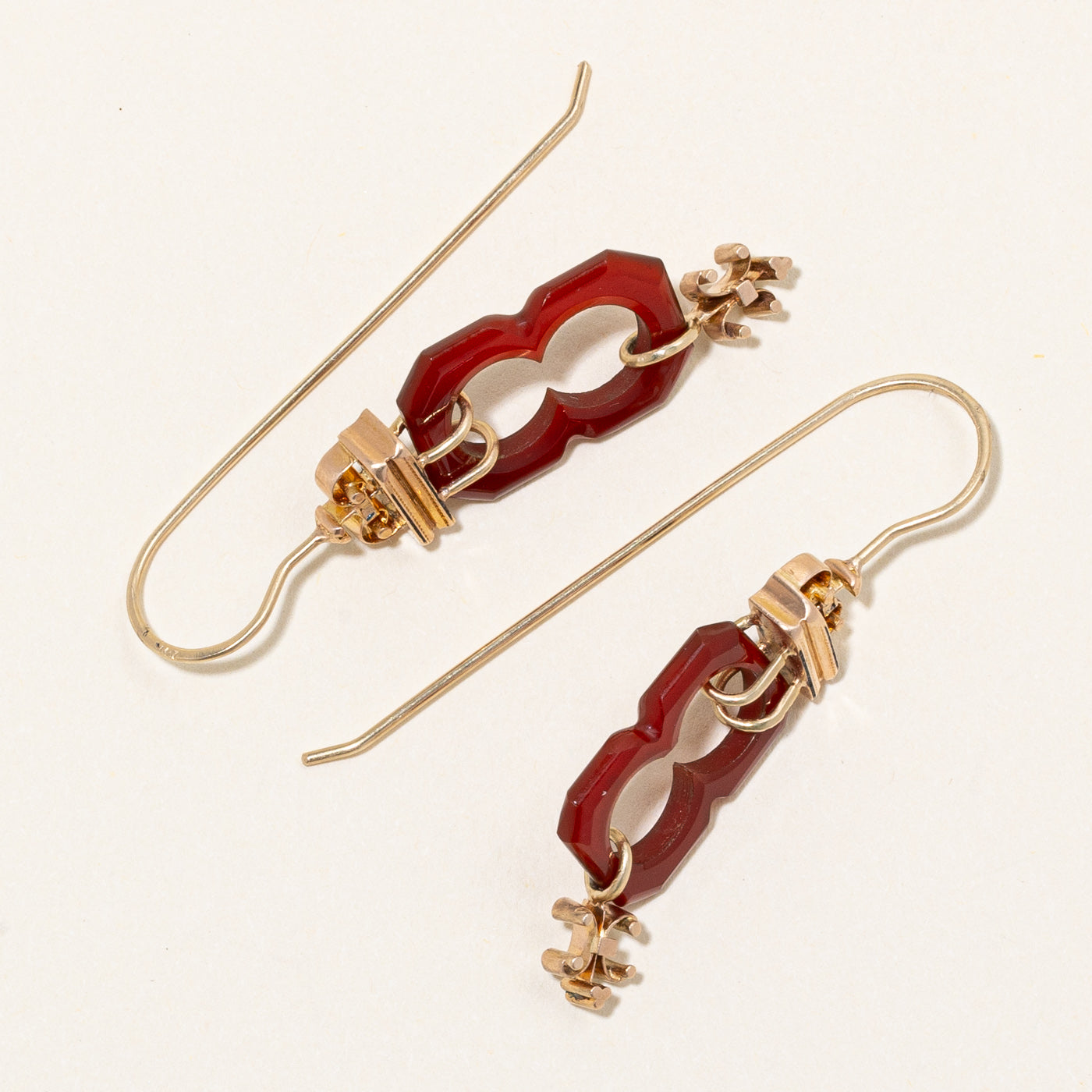 Vintage Carved Carnelian Cocktail Earrings | 6.00ctw |