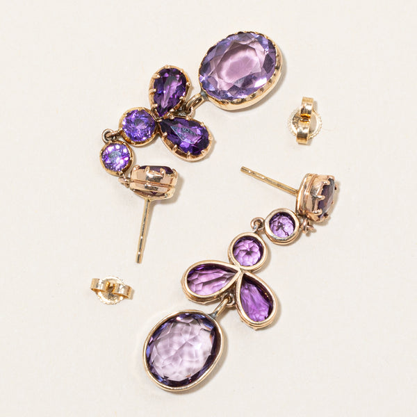 Amethyst Drop Earrings | 12.50ctw |