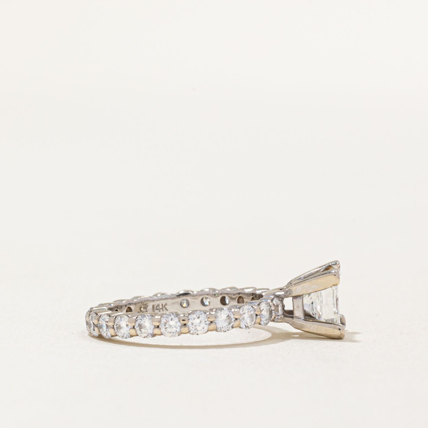 Princess Cut Diamond Engagement Ring | 1.21ct SI1 G | 0.16ctw | SZ 5 |