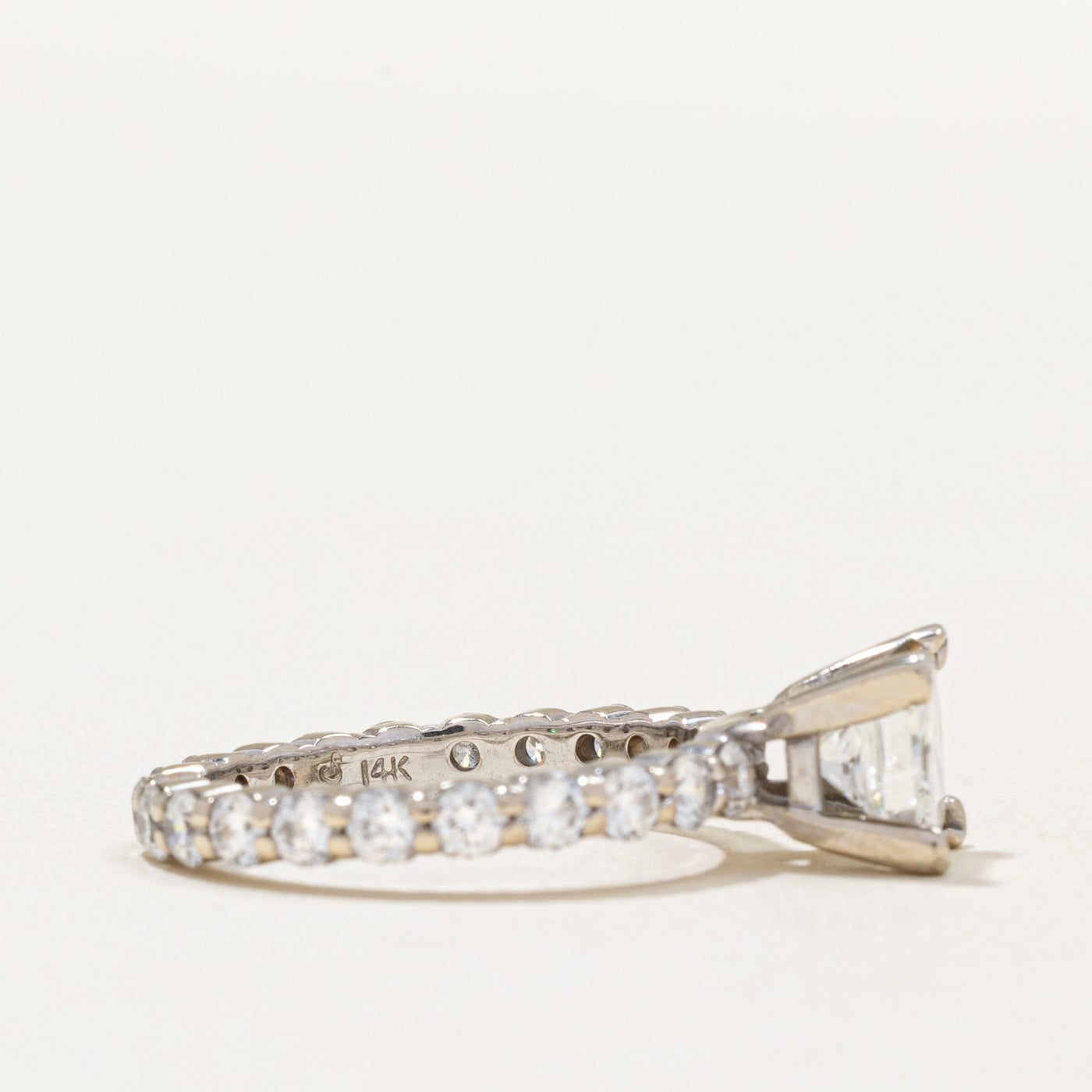 Princess Cut Diamond Engagement Ring | 1.21ct SI1 G | 0.16ctw | SZ 5 |