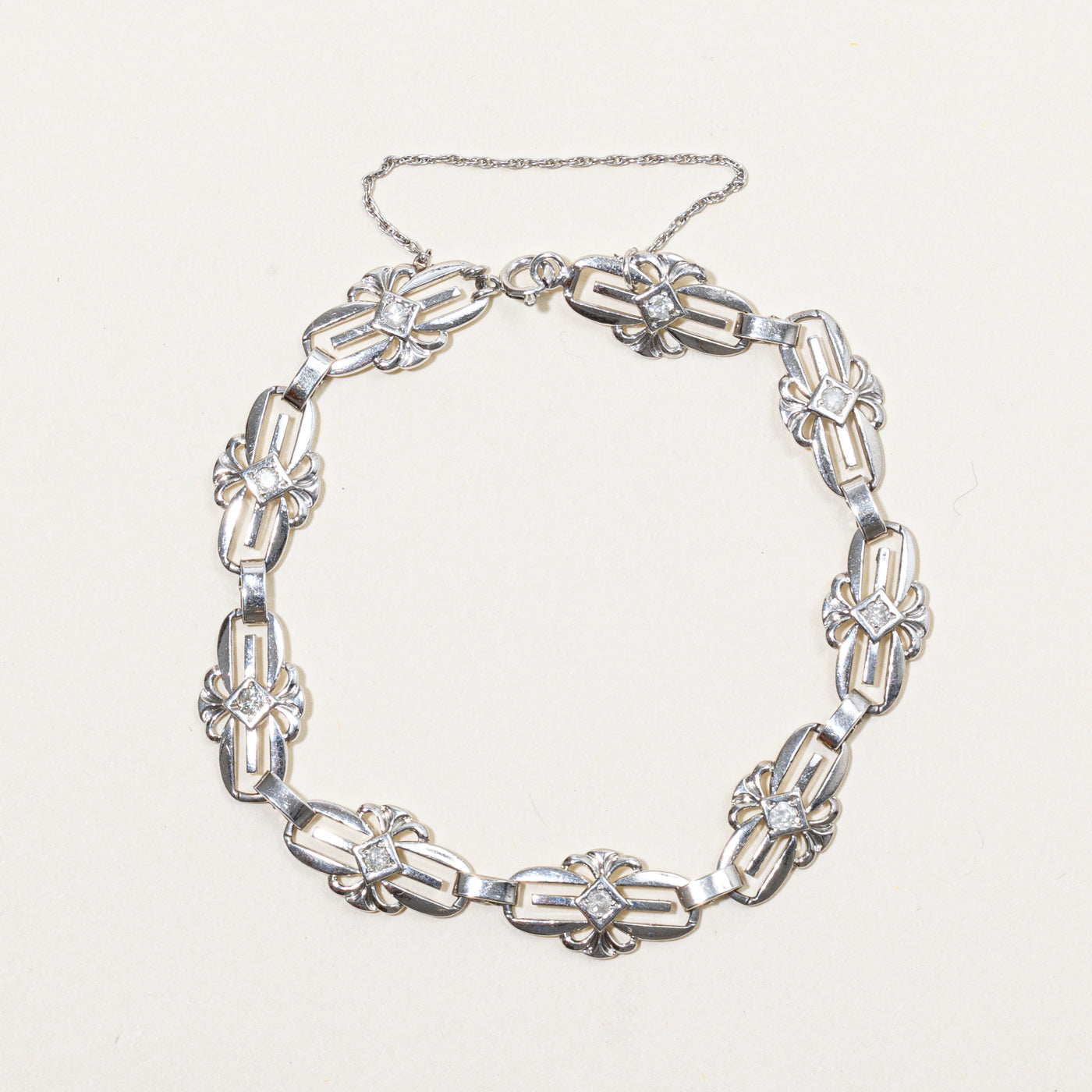 Vintage Platinum Diamond Bracelet | 0.45ctw | 7" |