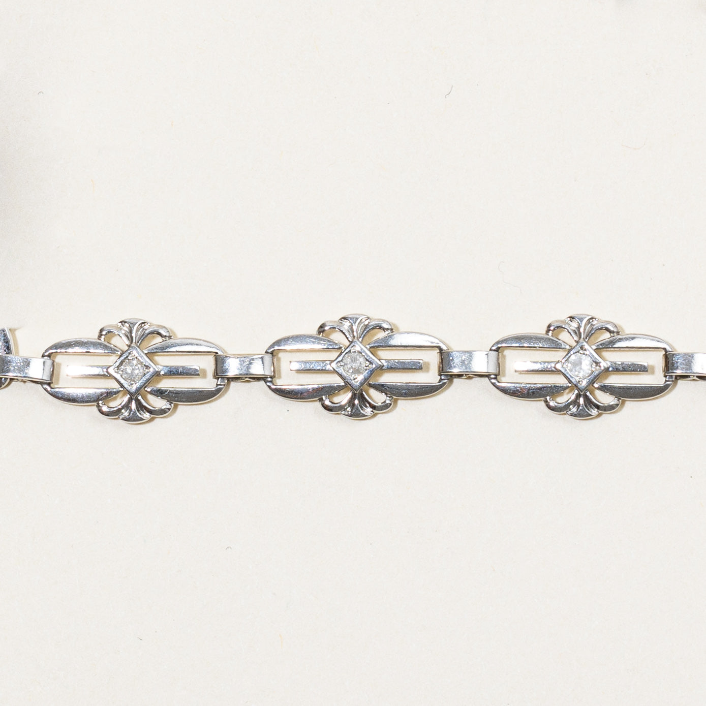 Vintage Platinum Diamond Bracelet | 0.45ctw | 7" |