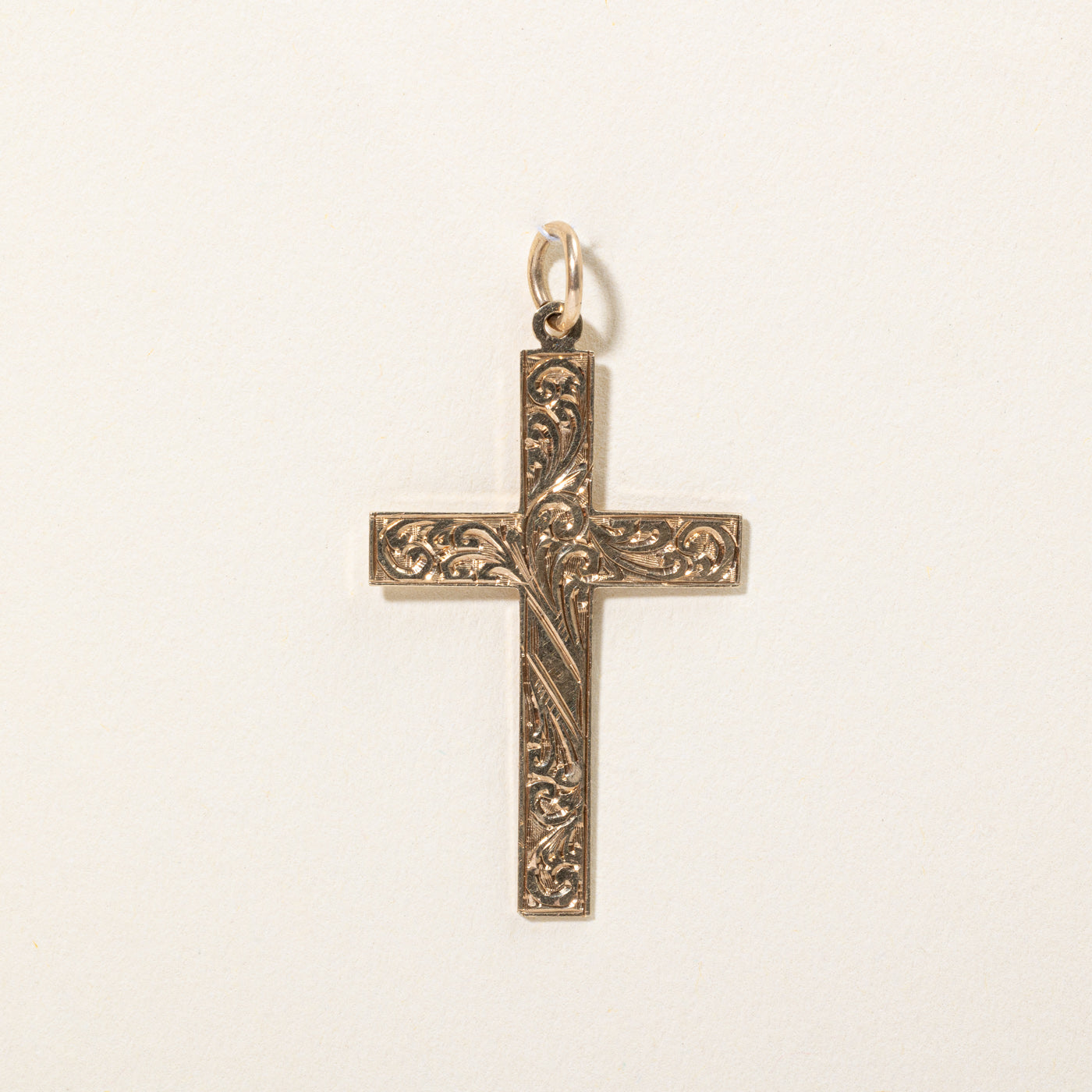 1938 Chester 9k Yellow Gold Cross Pendant