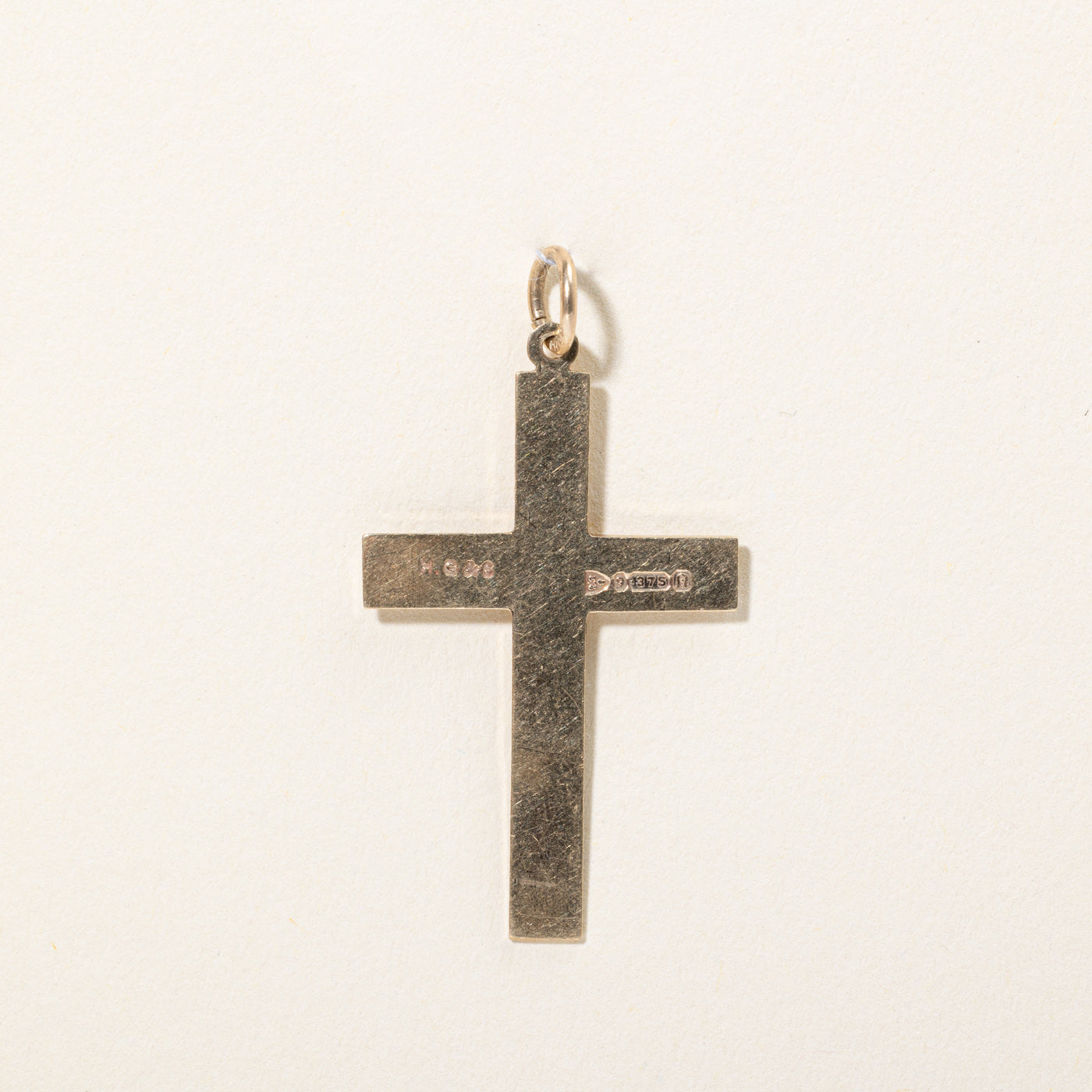 1938 Chester 9k Yellow Gold Cross Pendant