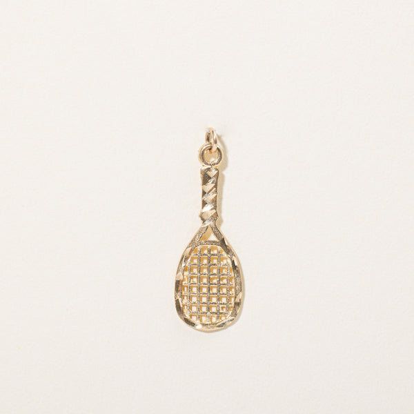 10k Yellow Gold Tennis Racket Charm