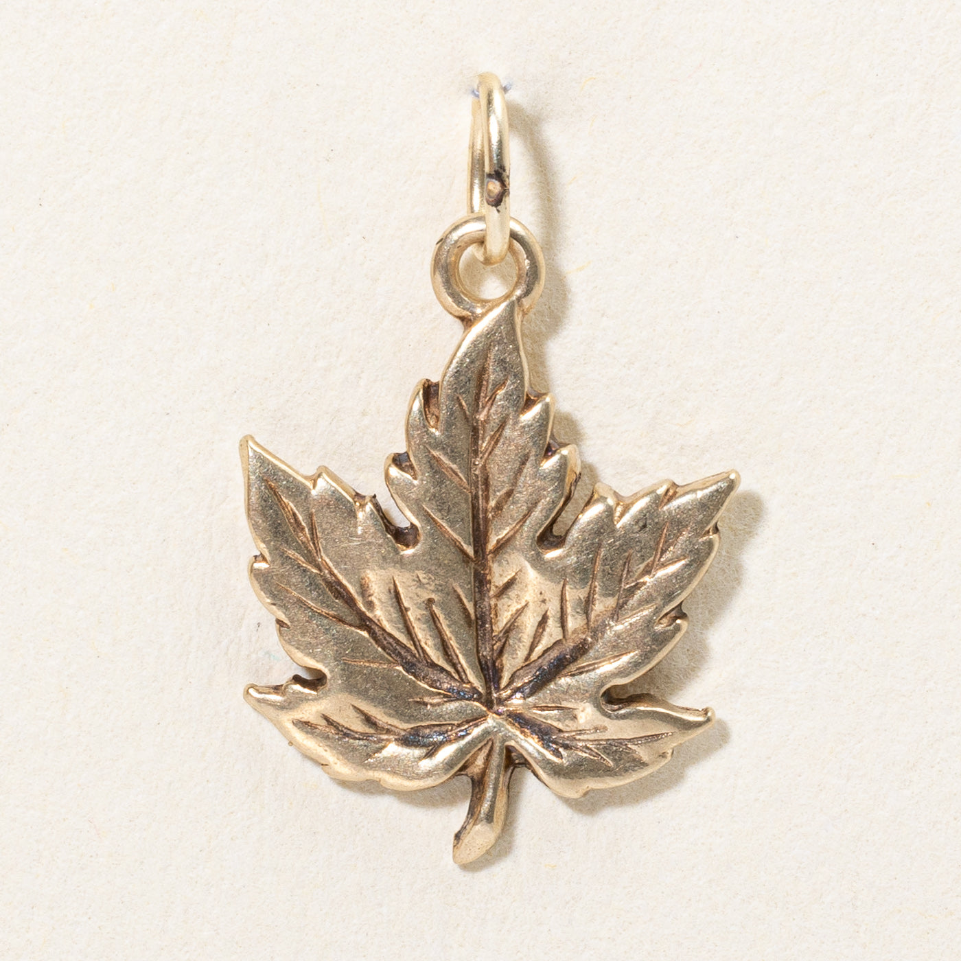 10k Yellow Gold Maple Leaf Charm