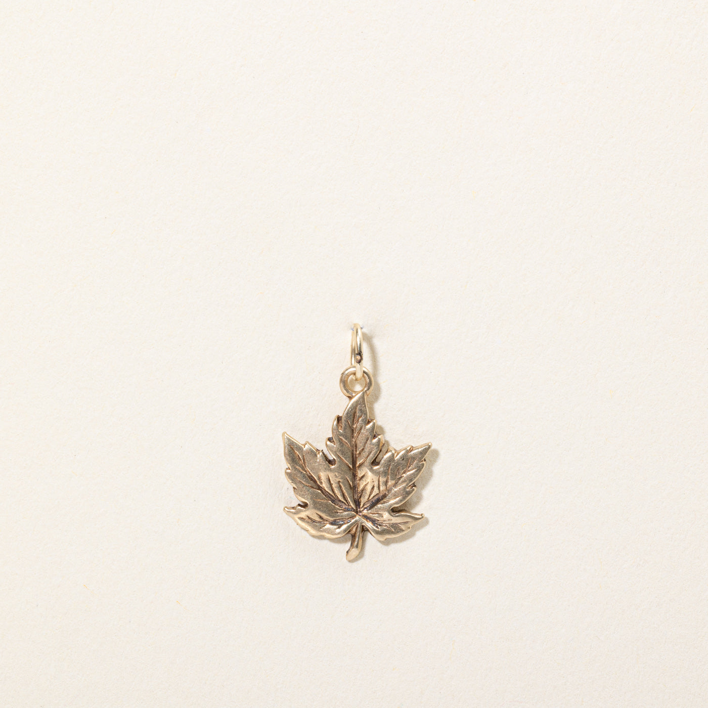 10k Yellow Gold Maple Leaf Charm