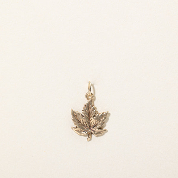 10k Yellow Gold Maple Leaf Charm