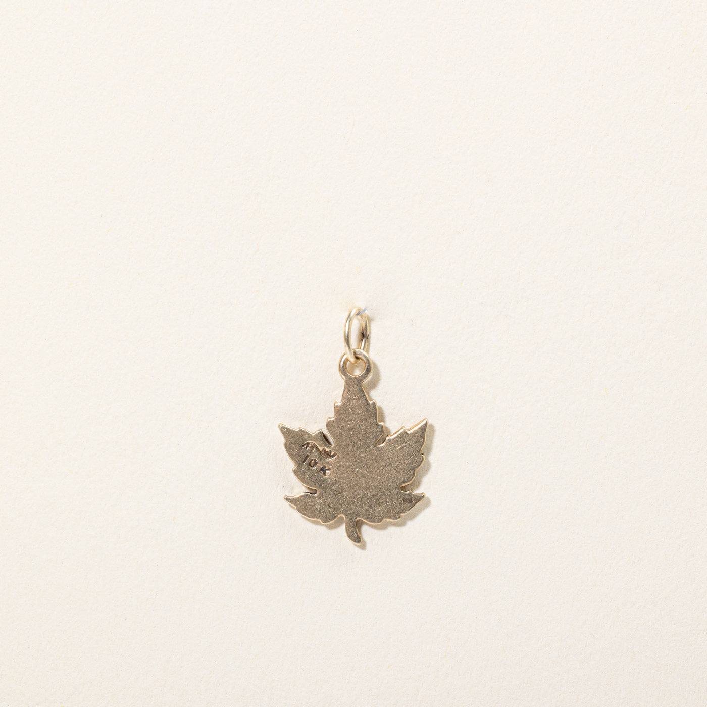 10k Yellow Gold Maple Leaf Charm