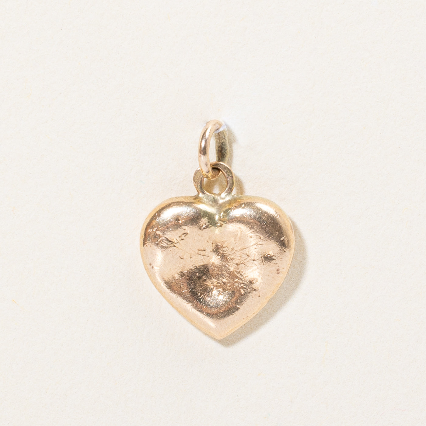 14k Yellow Gold Heart Charm