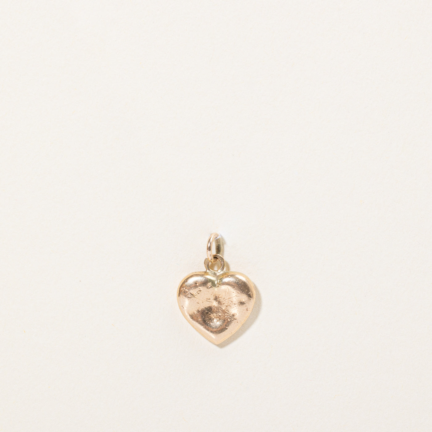 14k Yellow Gold Heart Charm