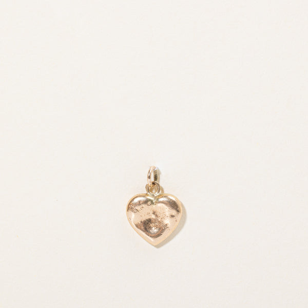 14k Yellow Gold Heart Charm