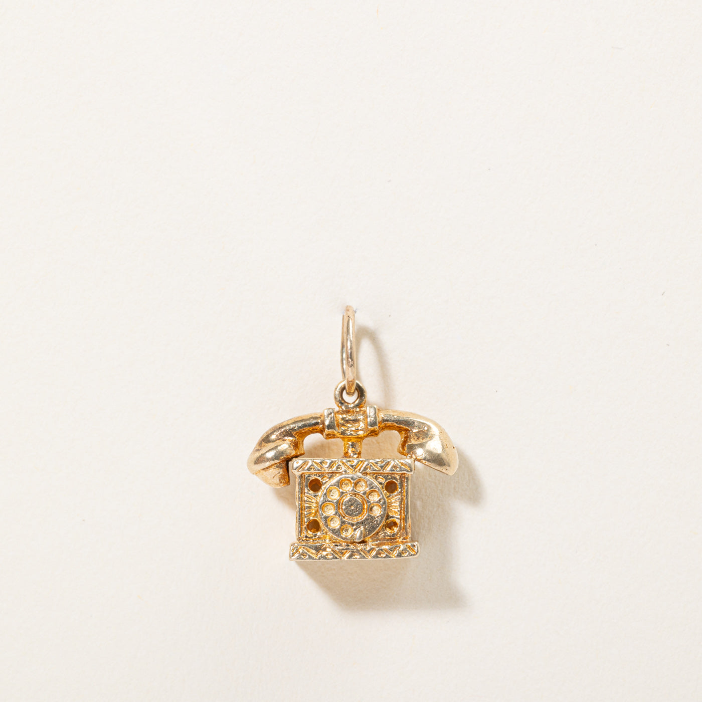 14k Yellow Gold Rotary Phone Charm