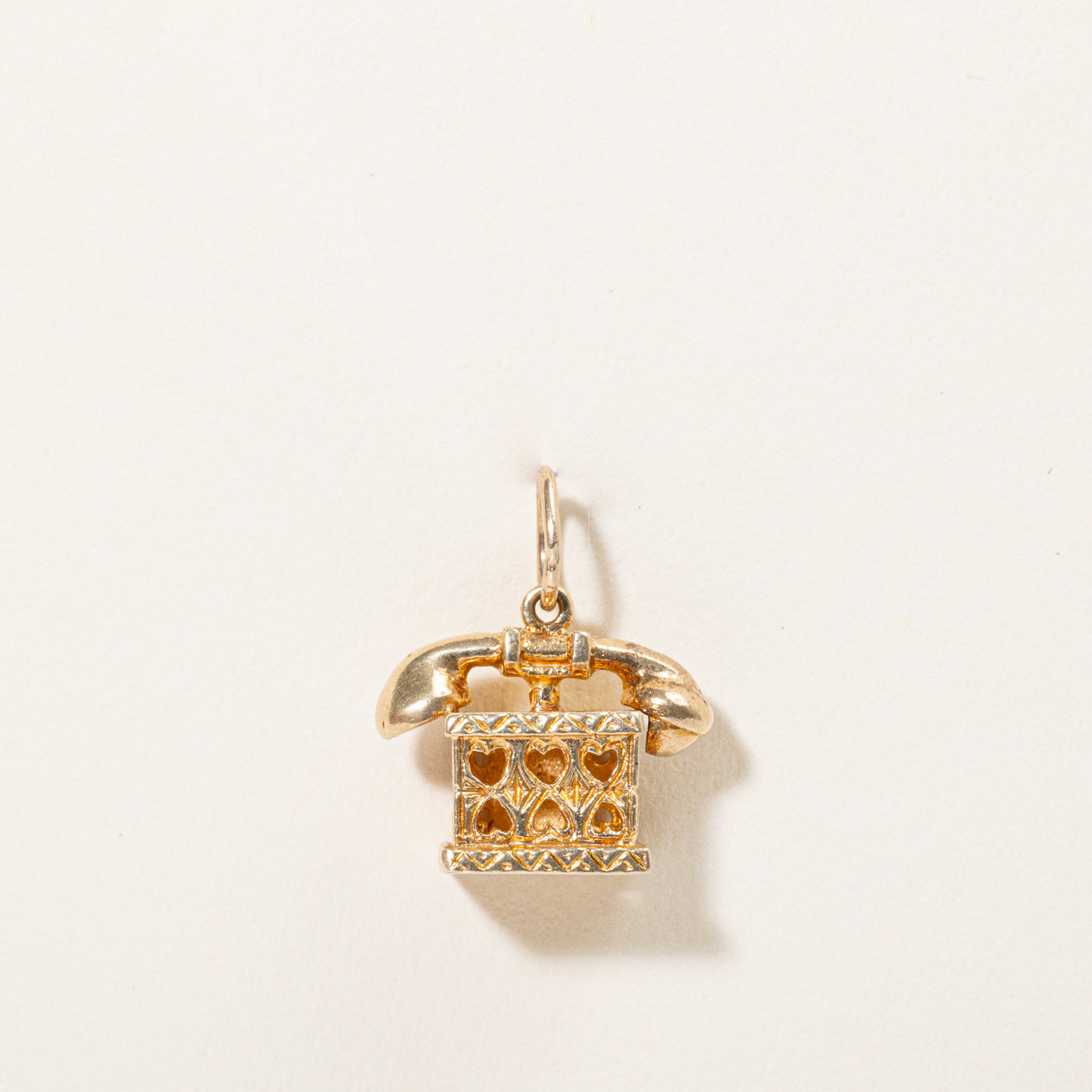 14k Yellow Gold Rotary Phone Charm