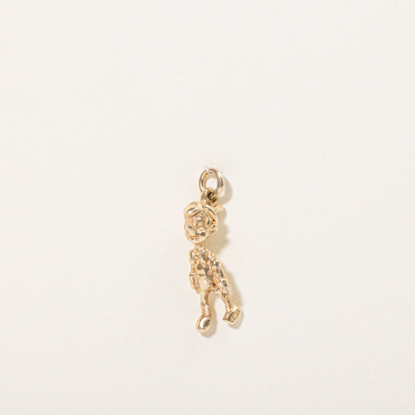 14k Yellow Gold Pinocchio Charm