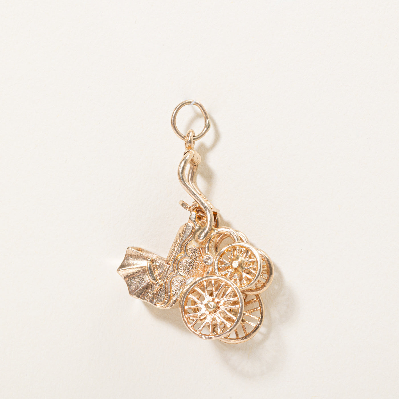 9k Yellow Gold Baby Carriage Charm