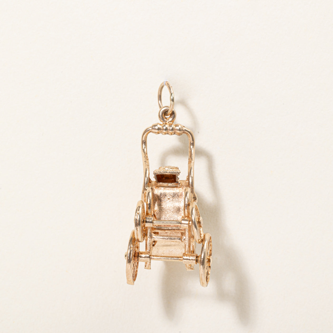 9k Yellow Gold Baby Carriage Charm