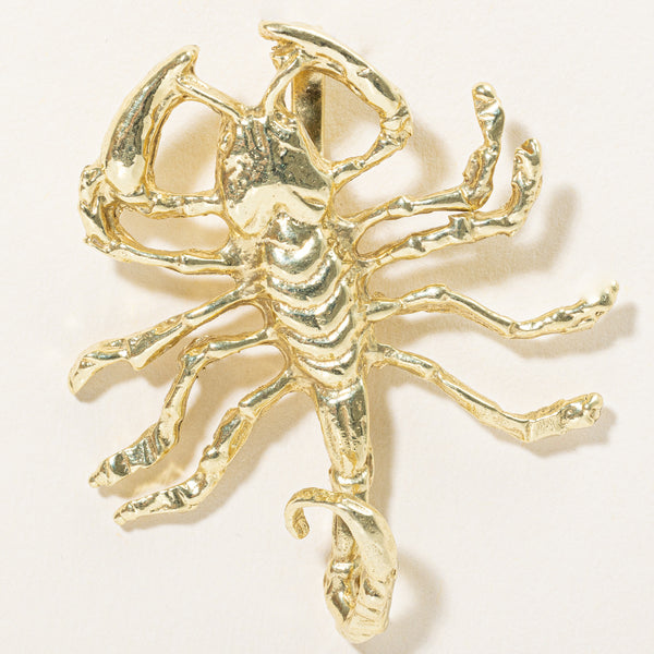 18k Yellow Gold Large Scorpion Pendant