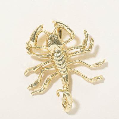 18k Yellow Gold Large Scorpion Pendant
