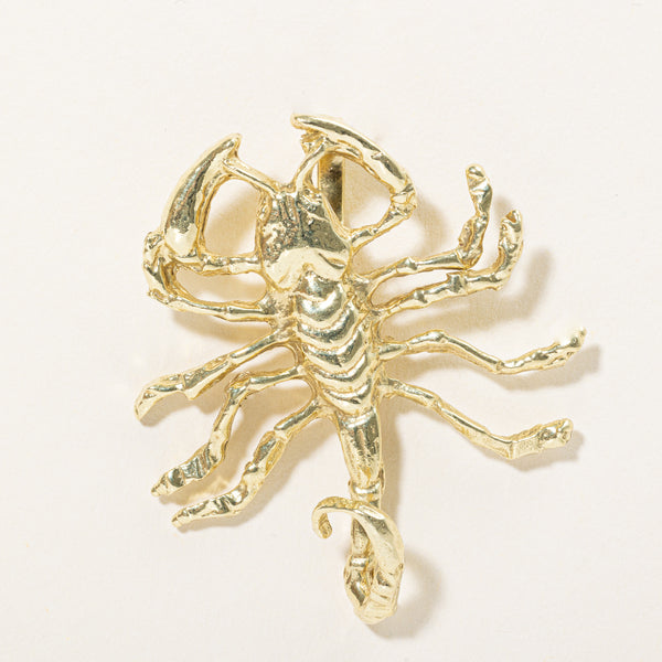 18k Yellow Gold Large Scorpion Pendant