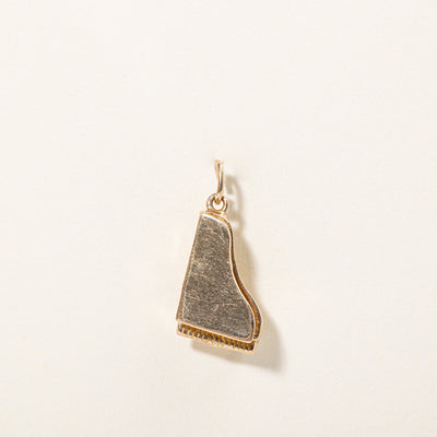 14k Yellow Gold Grand Piano Charm