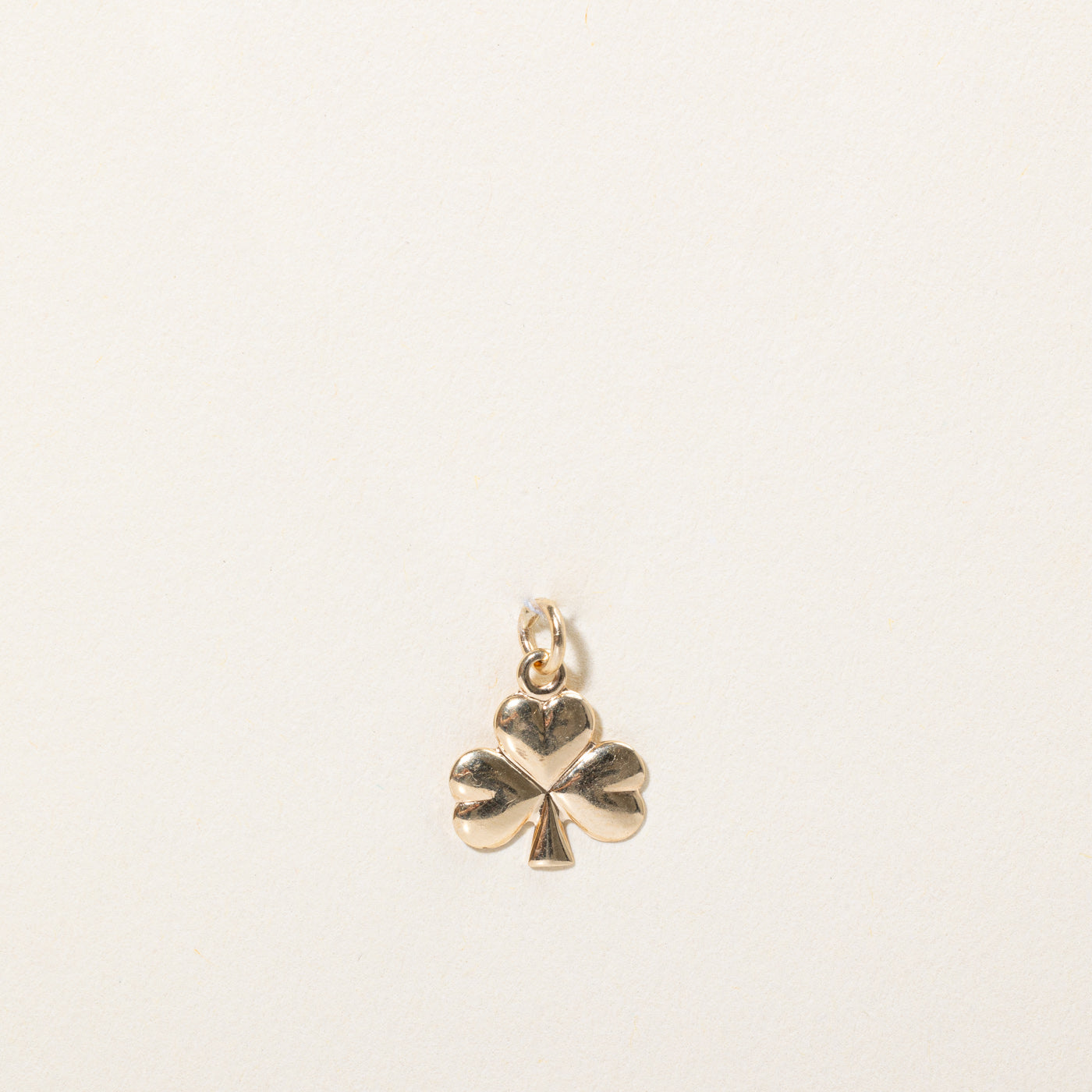 14k Yellow Gold Clover Leaf Charm