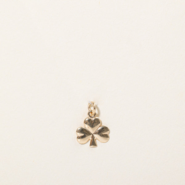 14k Yellow Gold Clover Leaf Charm