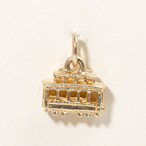 14k Yellow Gold Street Car Charm