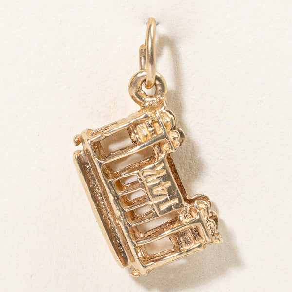 14k Yellow Gold Street Car Charm