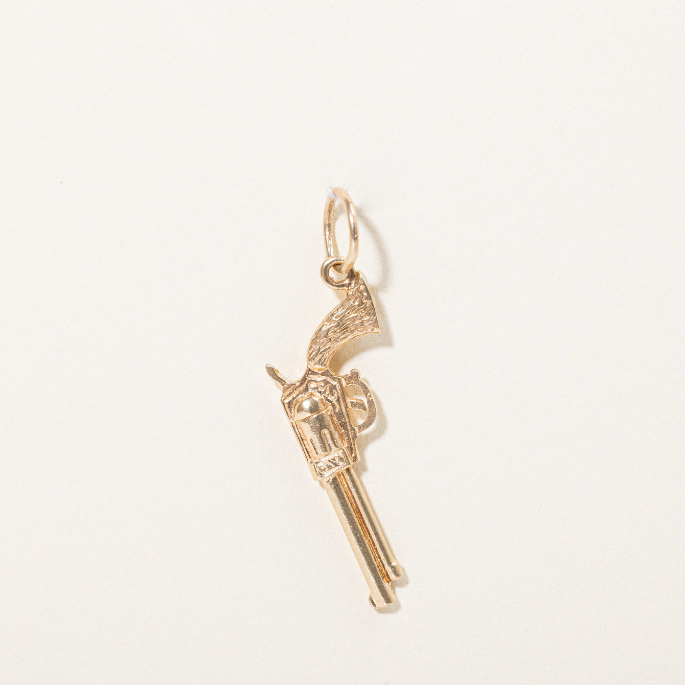 14k Yellow Gold Western Pistol Charm