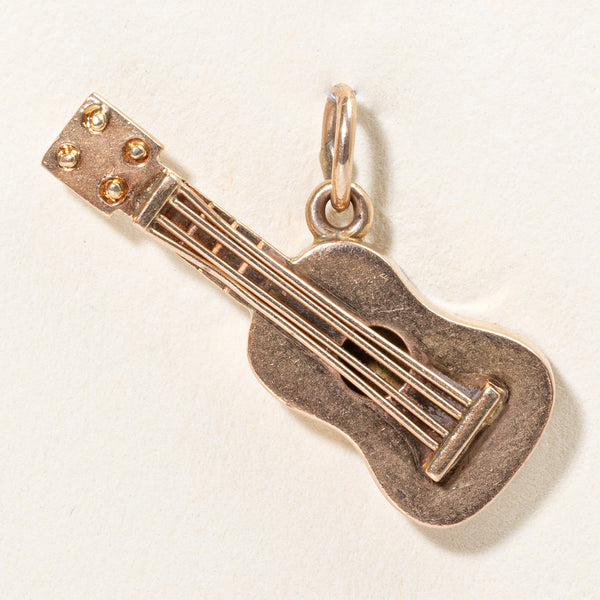 18k Yellow Gold Guitar Charm