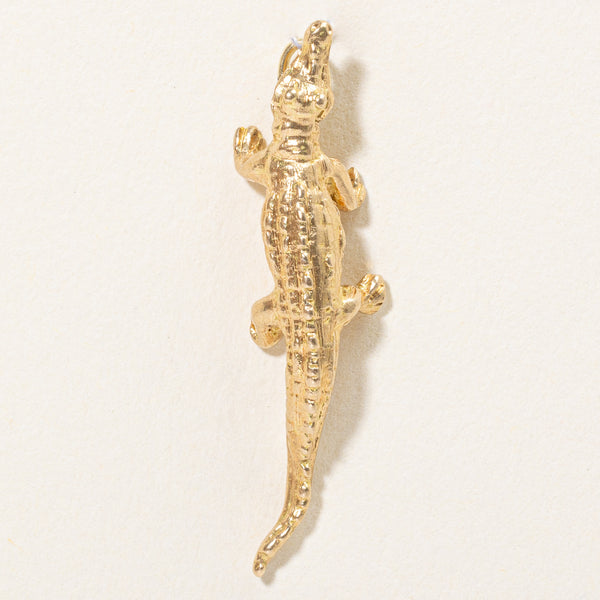 18k Yellow Gold Alligator Charm