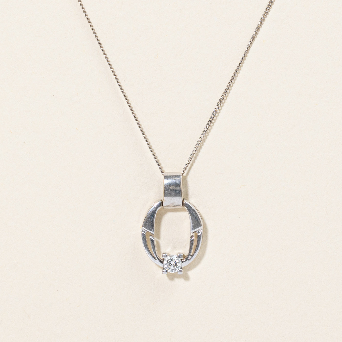 Diamond Pendant & Necklace | 0.18ct | 18" |