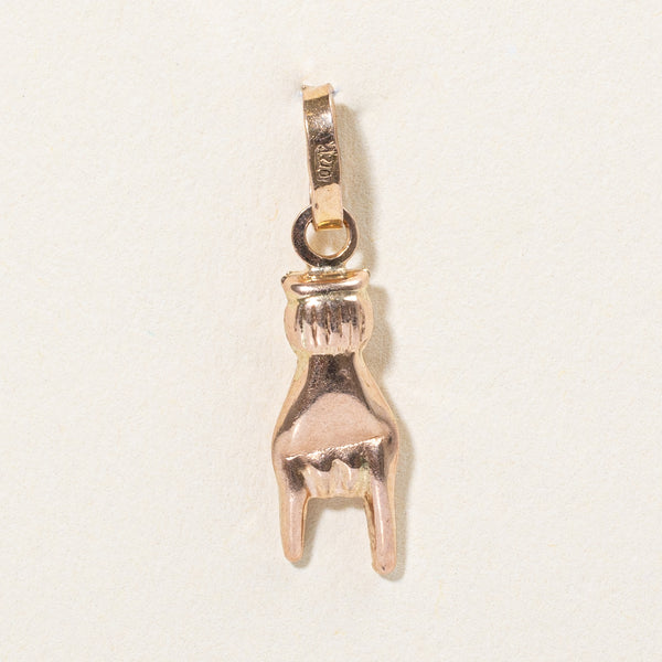 13k Rose Gold Rock On Charm