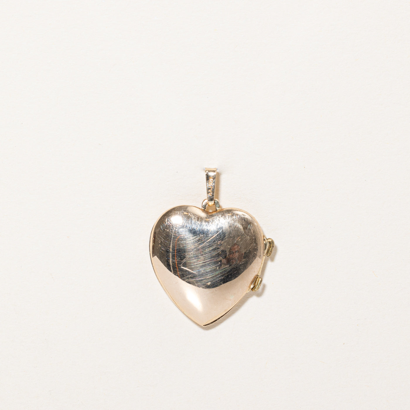 10k Yellow Gold Heart Locket Pendant