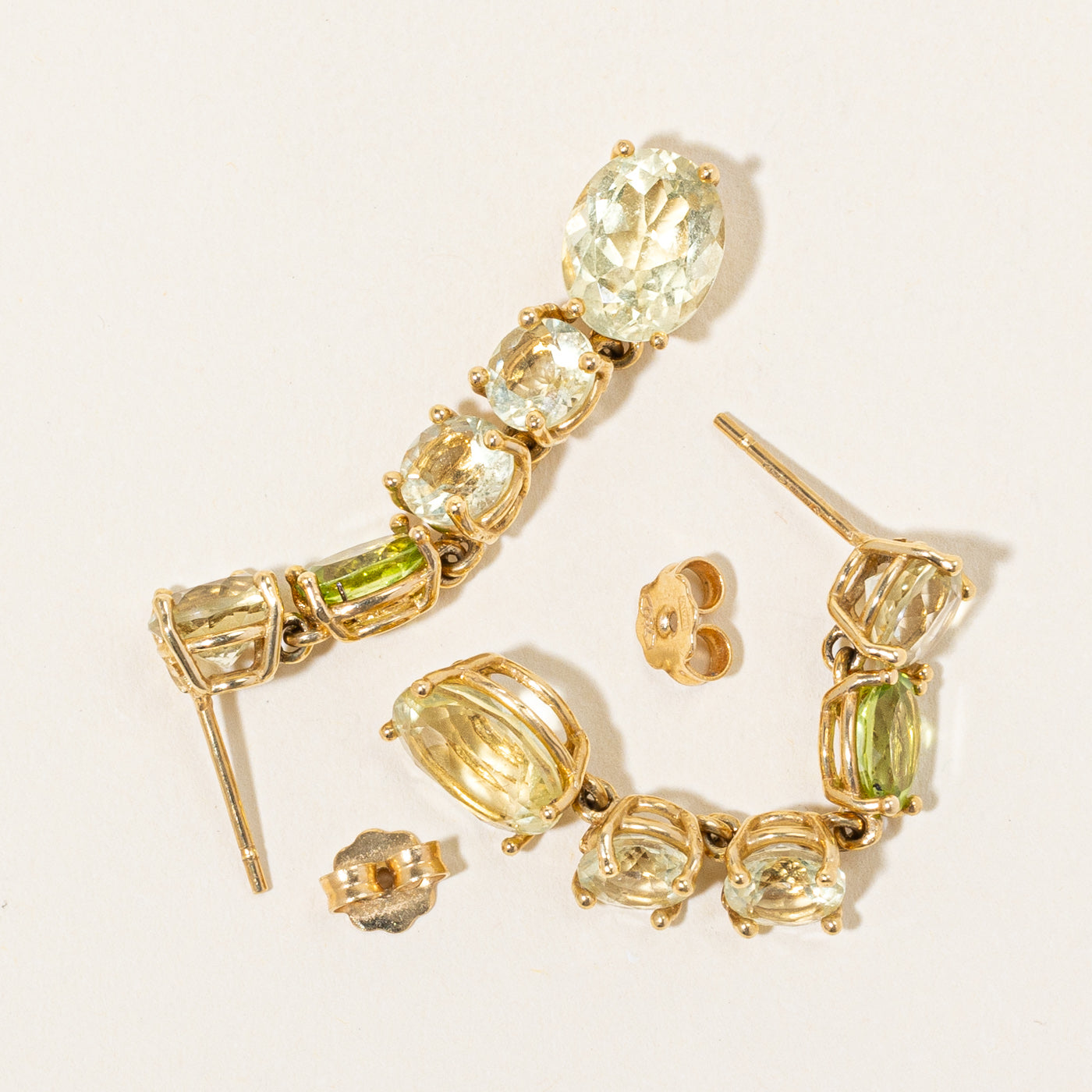 Peridot & Prasiolite Drop Earrings | 1.57ctw, 8.00ctw |