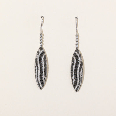 Black & White Drop Earrings | 1.45ctw, 1.27ctw |